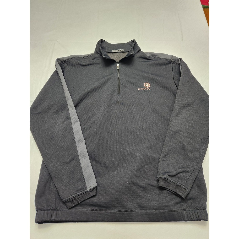Nike Golf Pullover Mens Large Black Gray Therma Fit Tetherow Quarter Zip Jacket